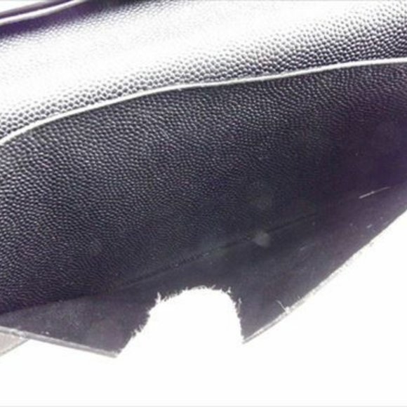 Cartier Wallet Purse Long Wallet Black Silver Mens Authentic Used T7084 - Picture 6 of 9